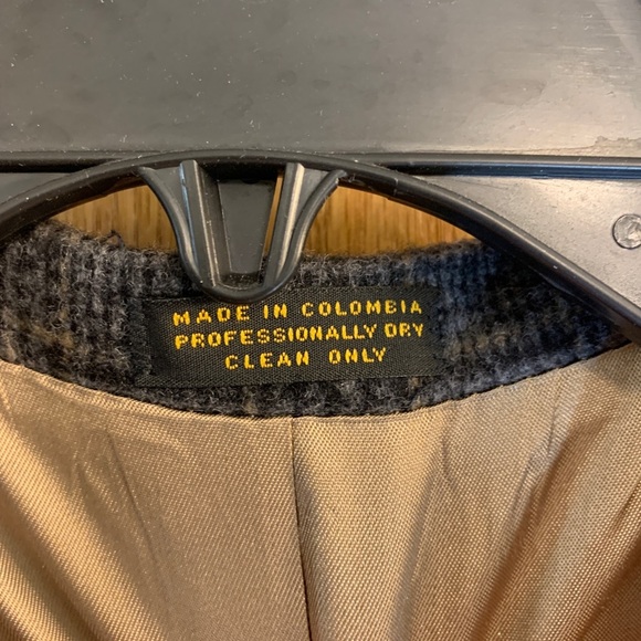 Cricketeer Sport Coat Mens Gray Wool Blend Windowpane Plaid Blazer 2 Button 41R - Picture 4 of 9